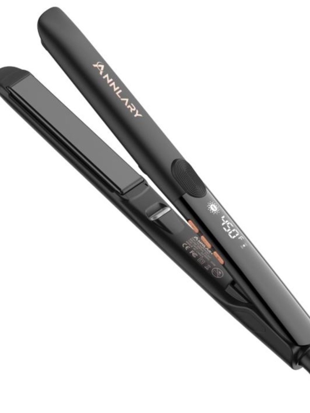Black Digital Hair Straightener - 450°F Professional Flat iron brand Annlary
